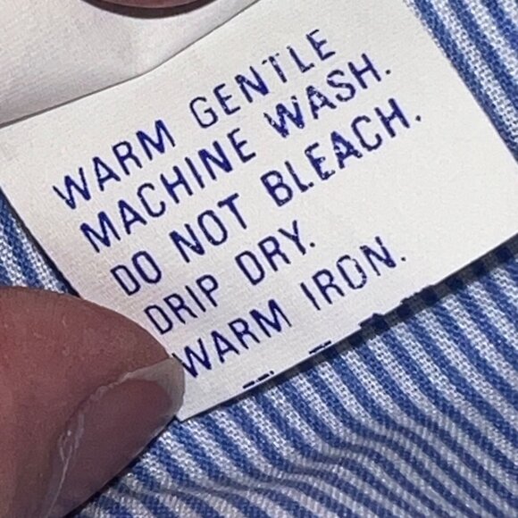 A Maude Wilson Style Size 0 Blue White Stripe Dress & Bloomers Set Size 0 - Picture 5 of 8